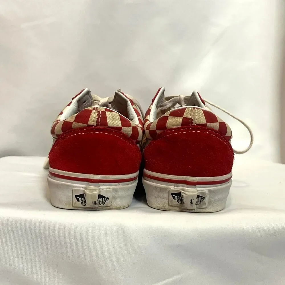 Grunge Vans Red Skateboard Trainers Men's Size 6.0 Women Size 7.50